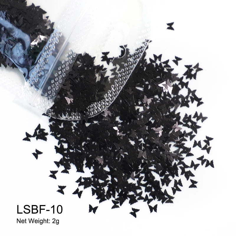 2g Holographic Nail Art Glitter - Star Butterfly Sequins Flakes