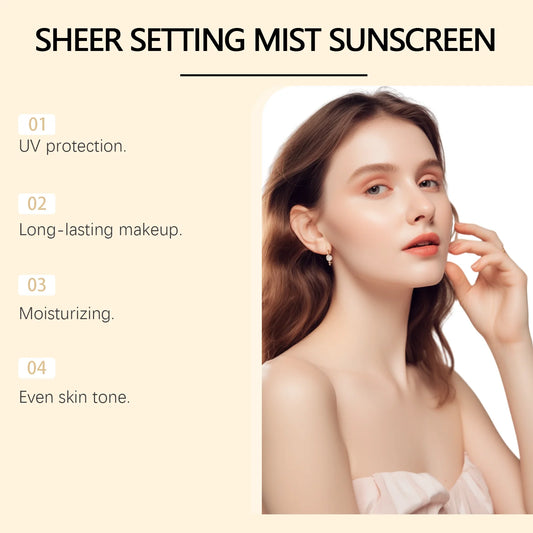 SPF 50+ Makeup Setting Spray - Sun Protection Face Mist