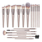 Champagne 14-Piece Makeup Brush Set - Kabuki Blending Beauty Tools