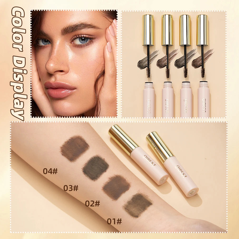 QIBEST 4-Color Waterproof Eyebrow Mascara Gel