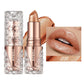Quicksand Gold Glitter Lipstick - Silky Grapefruit Orange Shine