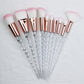 10-Piece Unicorn Glitter Makeup Brush Set - Foundation and Eye Tools