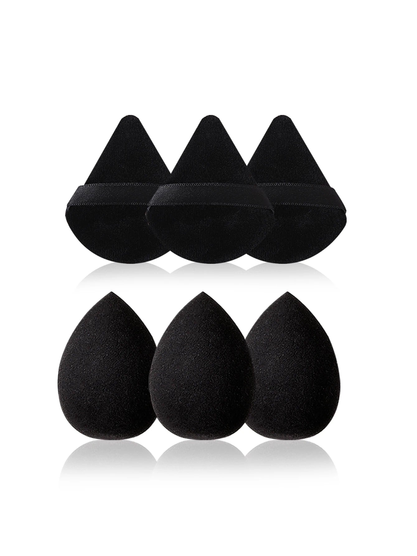 Black Multi-Use Makeup Brush Set - Foundation Blush and Concealer