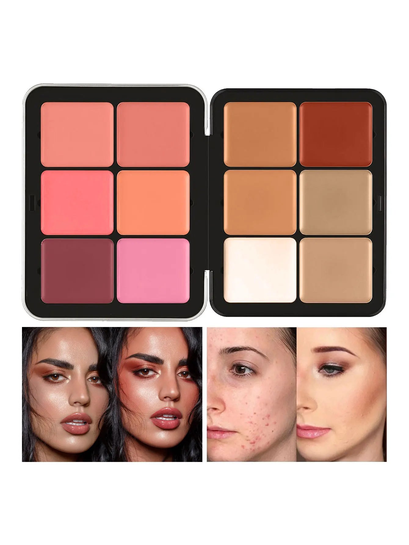 12-Color Blush Concealer and Contour Cream Set