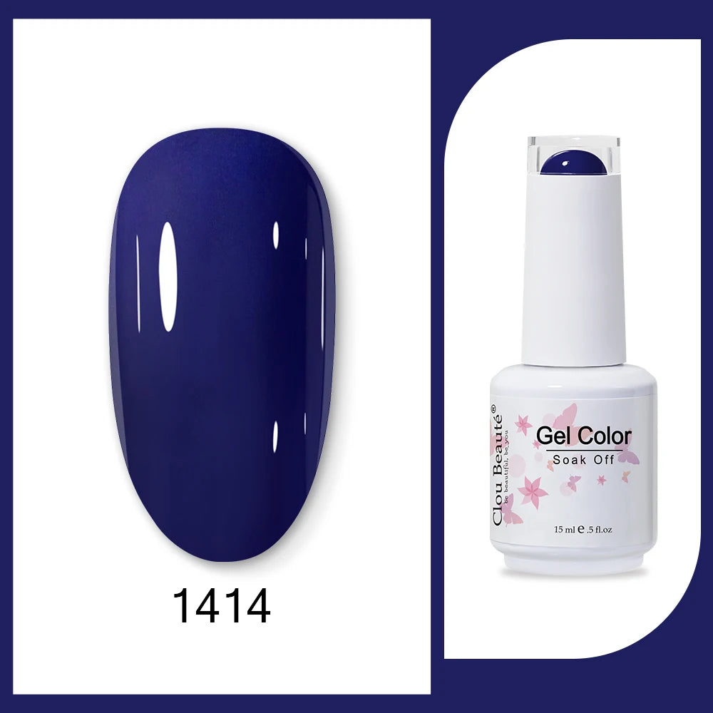 Clou Beaute 15ml Army Green Gel Polish - HEMA and TPO Free