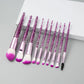 10-Piece Soft Detail Makeup Brush Set - Blush Foundation and Eye Tools