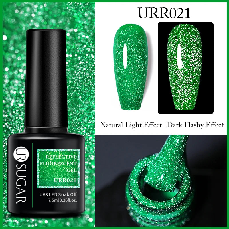 UR SUGAR 7.5ml Reflective Glitter Pink Sequin Gel Polish