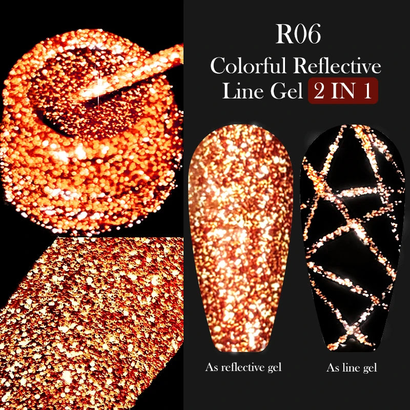 LILYCUTE 5ml Metallic Painting Liner Gel - Gold Silver Nail Art
