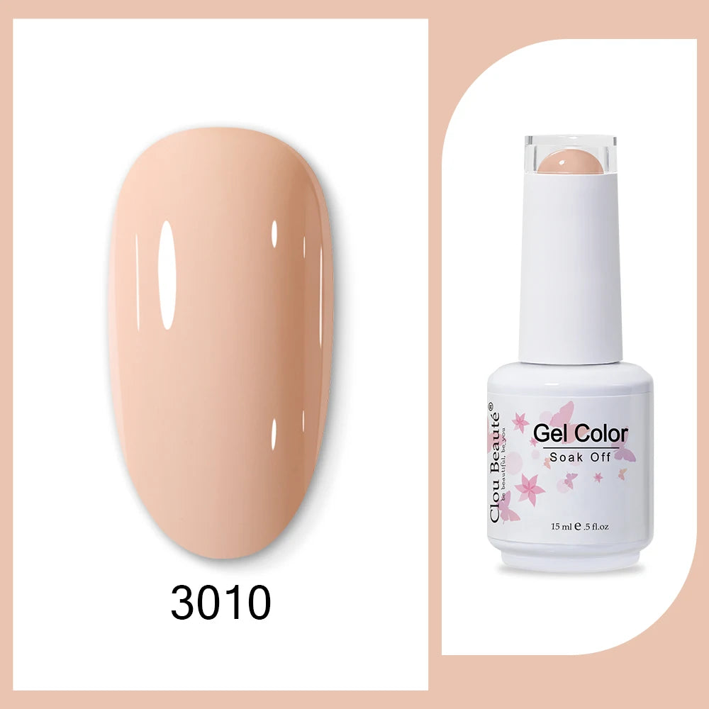 Clou Beaute 15ml Army Green Gel Polish - HEMA and TPO Free