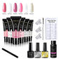 LIMEGIRL 15ml Extension Nail Gel Set with 6W LED Lamp