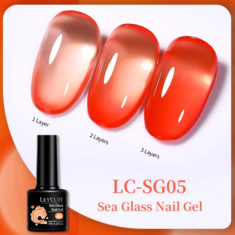 LILYCUTE 7ml Base and No-Wipe Top Coat Gel Polish