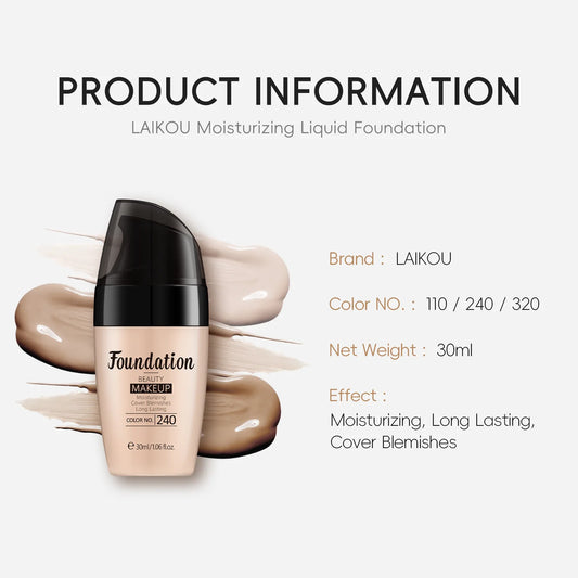 LAIKOU 30ML Hydrating Natural Finish Liquid Foundation