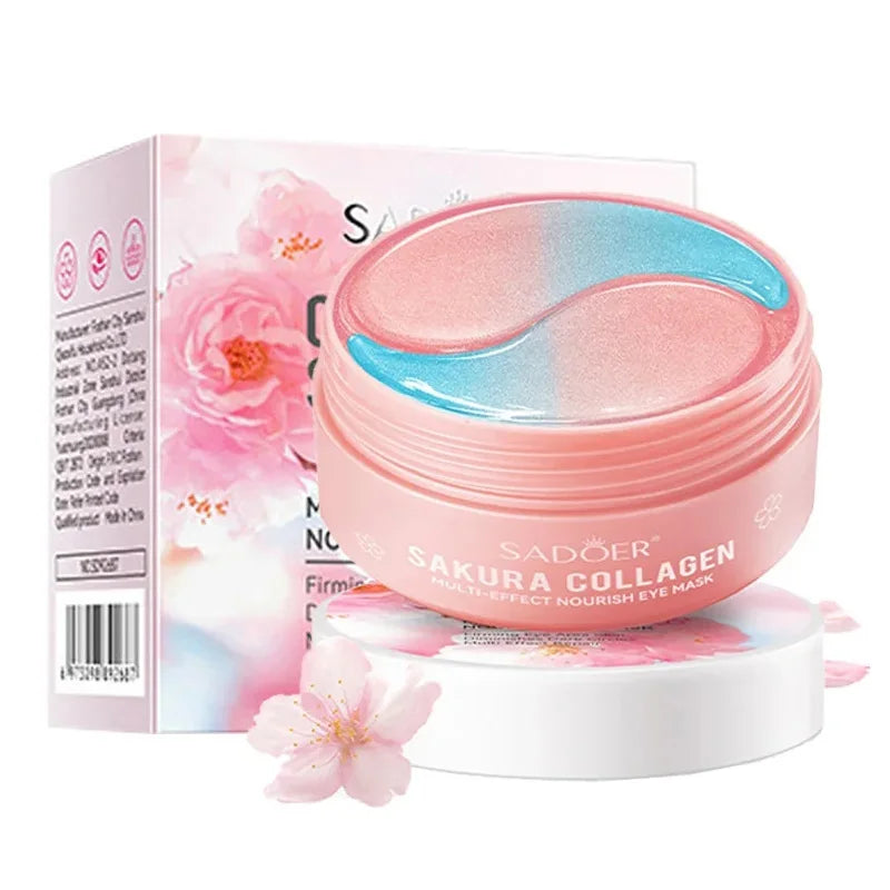 SADOER Sakura Eye Mask - 60-Piece Moisturizing Eye Patch Box