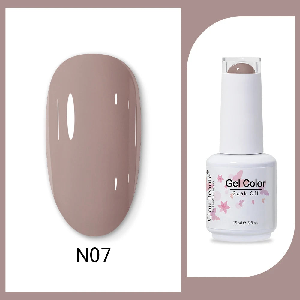 Clou Beaute 15ml Army Green Gel Polish - HEMA and TPO Free