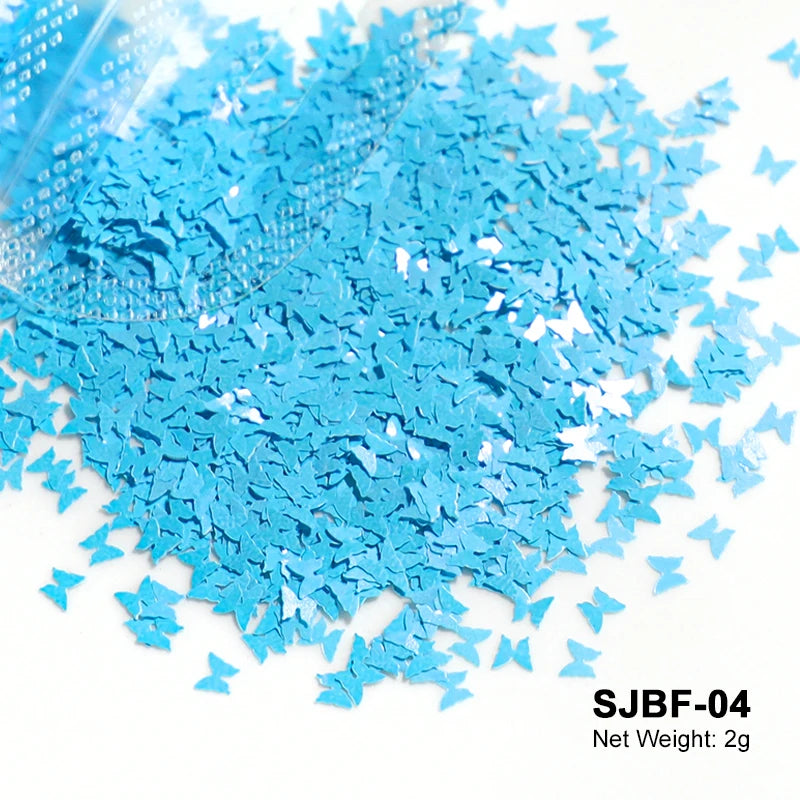 2g Holographic Nail Art Glitter - Star Butterfly Sequins Flakes