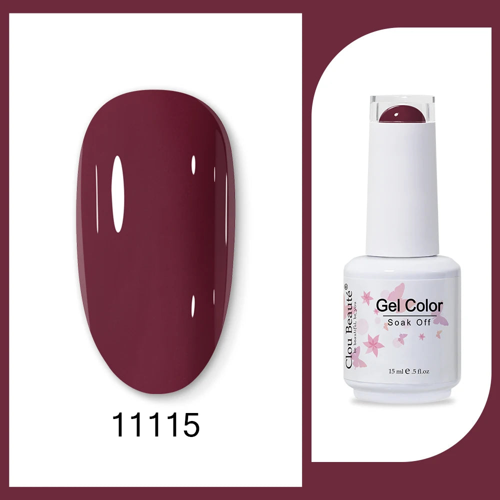 Clou Beaute 15ml Army Green Gel Polish - HEMA and TPO Free