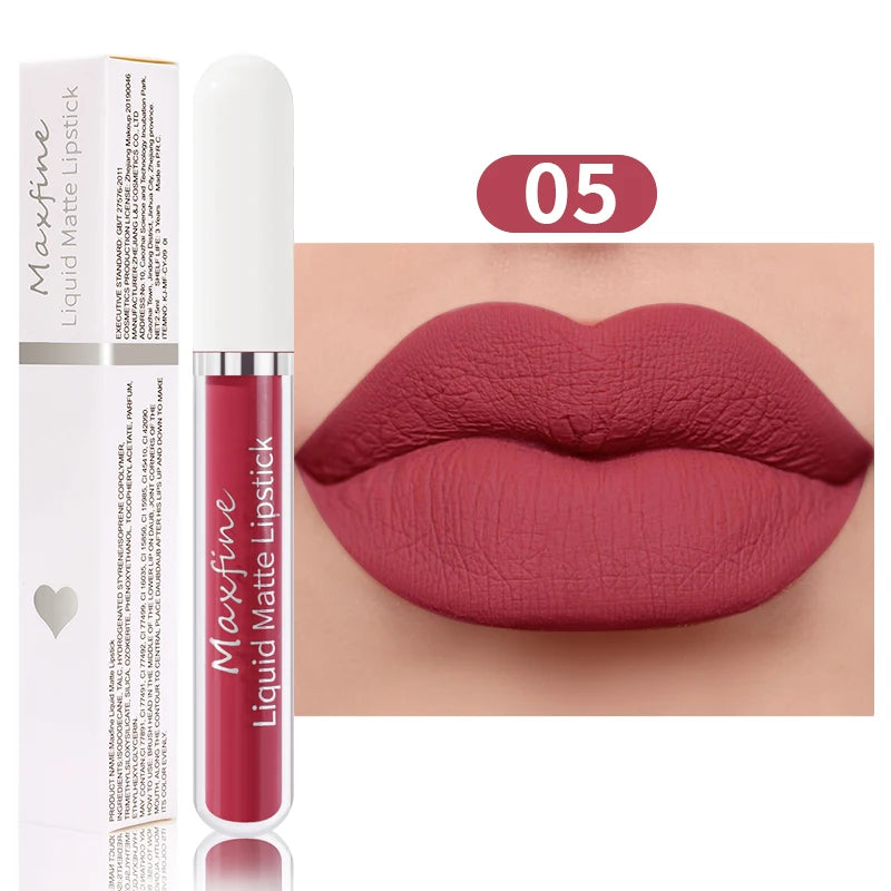 Matte Liquid Lipstick - Waterproof Velvet Lip Glaze