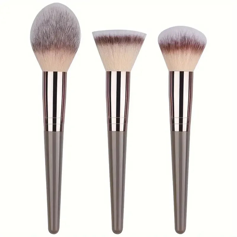 3-20 Piece Makeup Brush Set - Brown Blending Beauty Tools