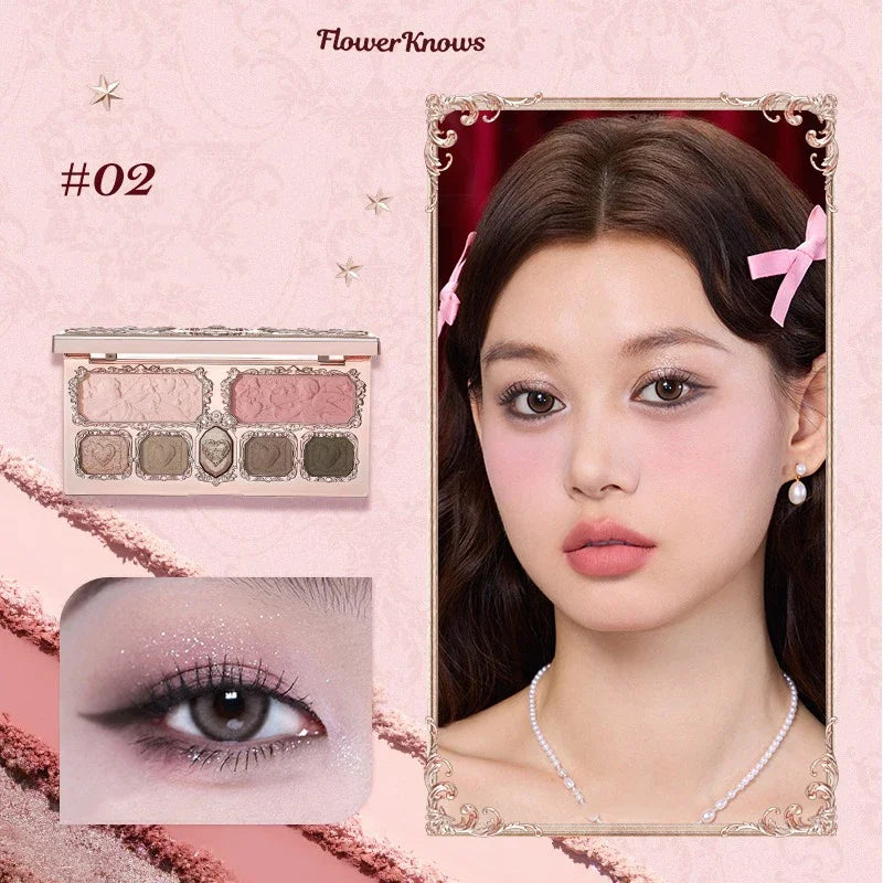 Flowerknows Strawberry Cupid Complexion Palette - Blush Eyeshadow Highlighter