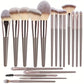 3-20 Piece Makeup Brush Set - Brown Blending Beauty Tools