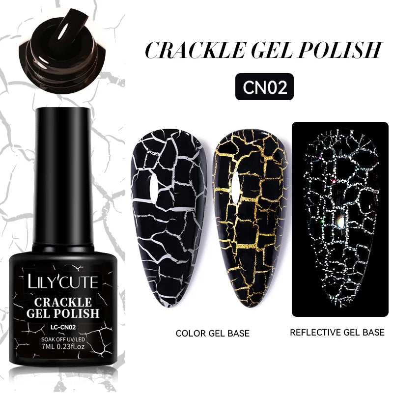 LILYCUTE 5ml Metallic Painting Liner Gel - Gold Silver Nail Art