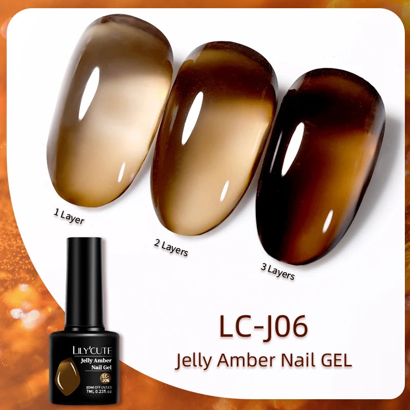 LILYCUTE 7ml Base and No-Wipe Top Coat Gel Polish