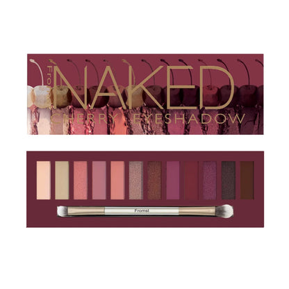 12-Color Brown Pink Eyeshadow Palette - Long-Lasting Eye Makeup