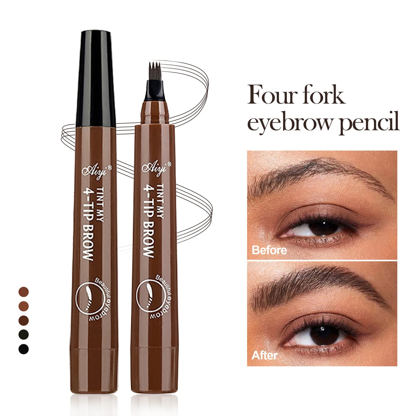 5-Color 4-Tip Eyebrow Pen