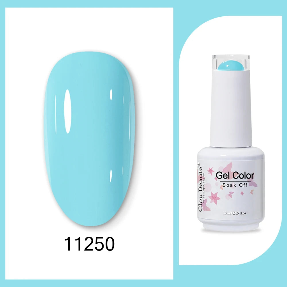 Clou Beaute 15ml Army Green Gel Polish - HEMA and TPO Free