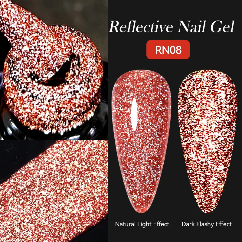 LILYCUTE 5ml Reflective Glitter Liner Gel - Champagne Nail Art