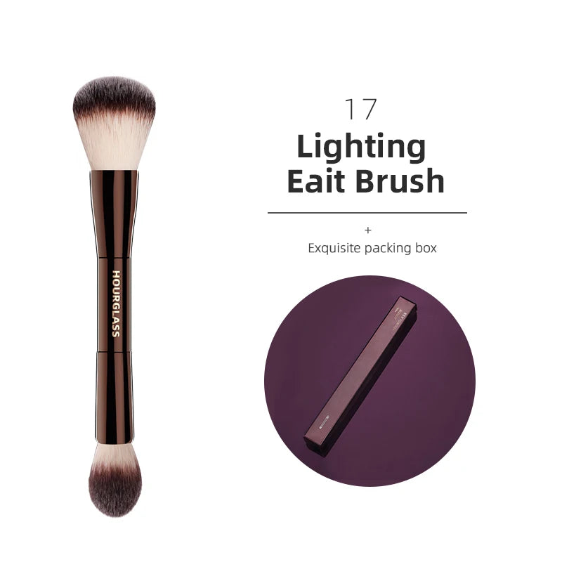 Hourglass-Style Sculpting Makeup Brush - Powder and Eye Tool
