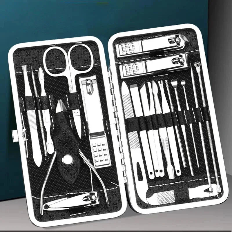 19-Piece Nail Clipper Grooming Set - Manicure Pedicure Tools
