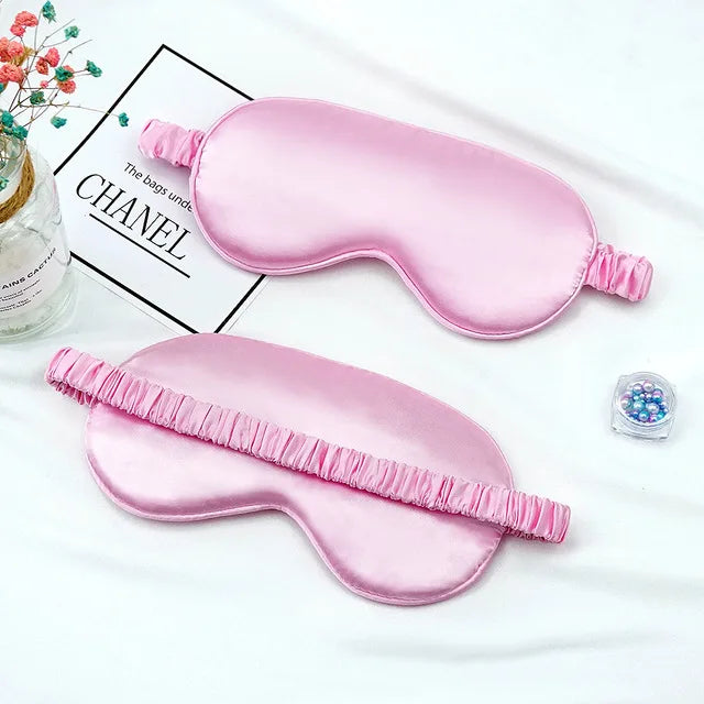 Soft Silk Sleep Mask - 100% Blackout Adjustable Eye Cover