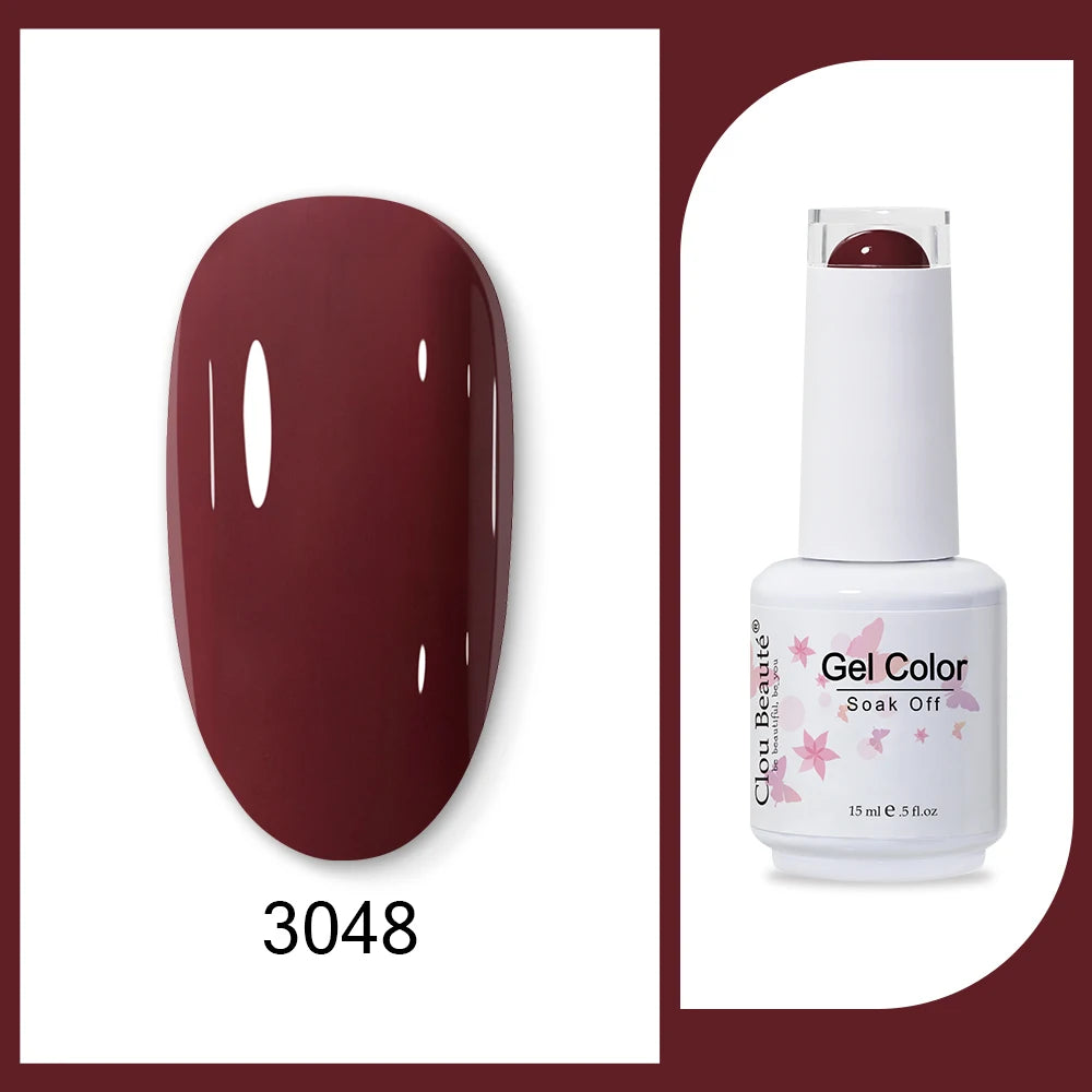 Clou Beaute 15ml Army Green Gel Polish - HEMA and TPO Free