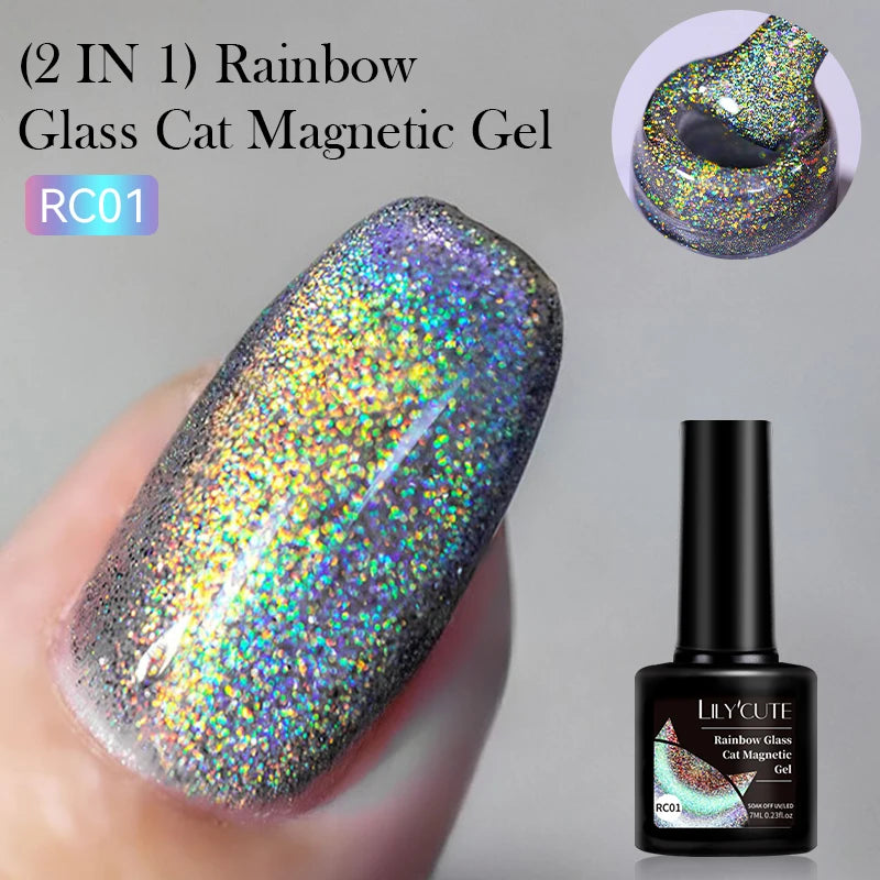 LILYCUTE 5ml Reflective Glitter Liner Gel - Champagne Nail Art