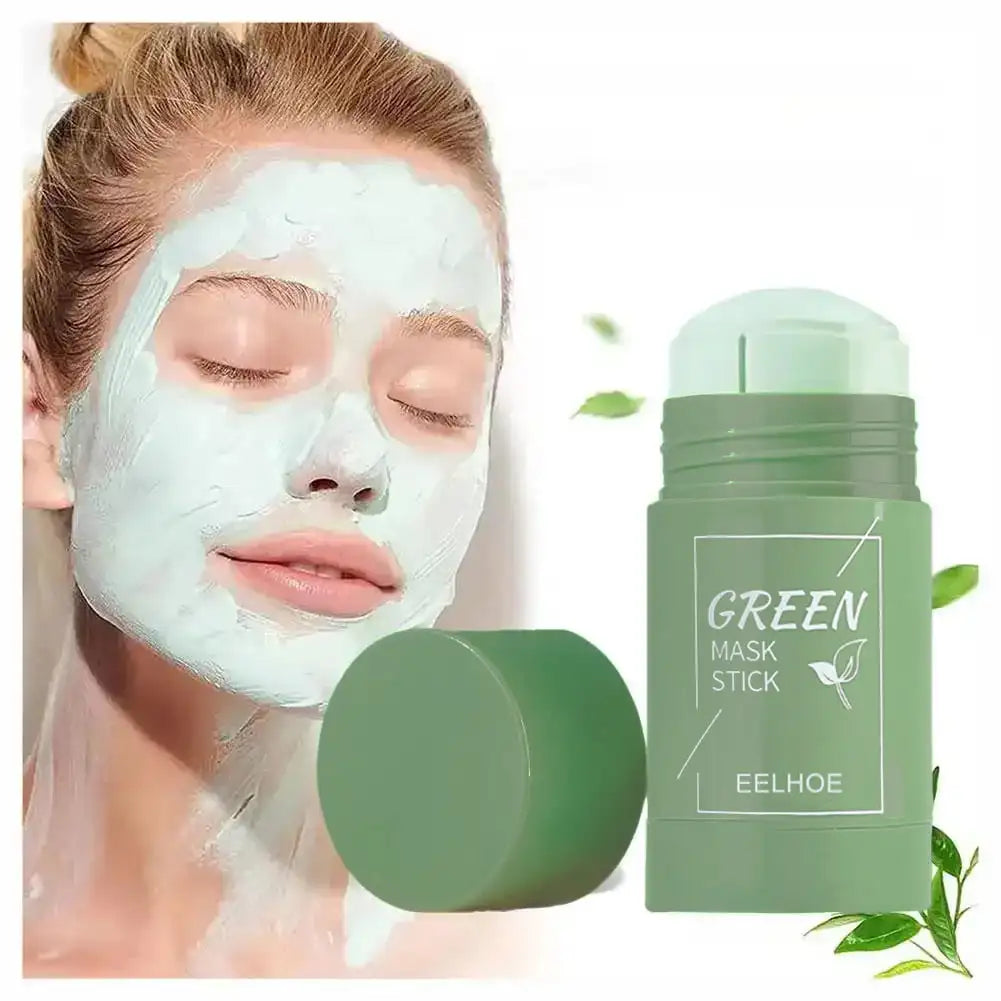 Green Tea Eggplant Solid Mud Mask - Pore Cleansing Stick