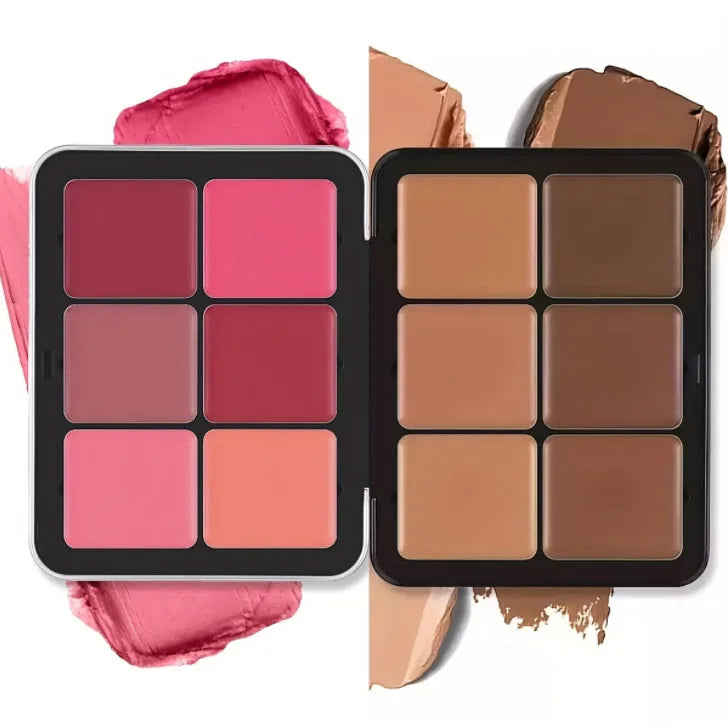 12-Color Blush Concealer and Contour Cream Set