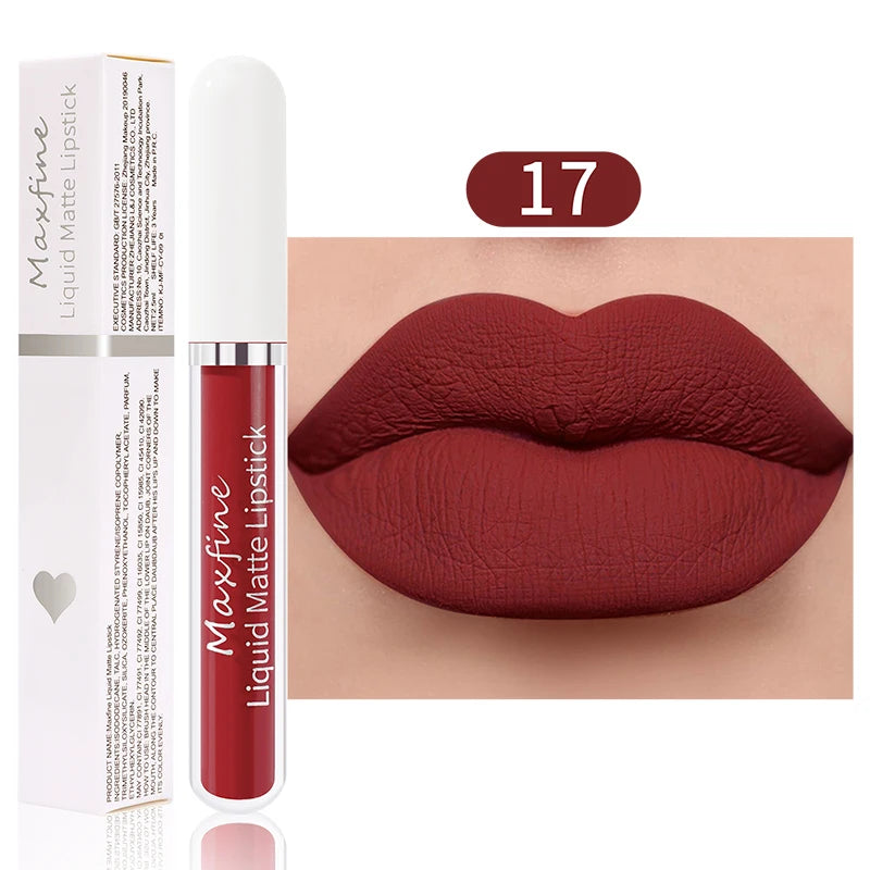 Matte Liquid Lipstick - Waterproof Velvet Lip Glaze