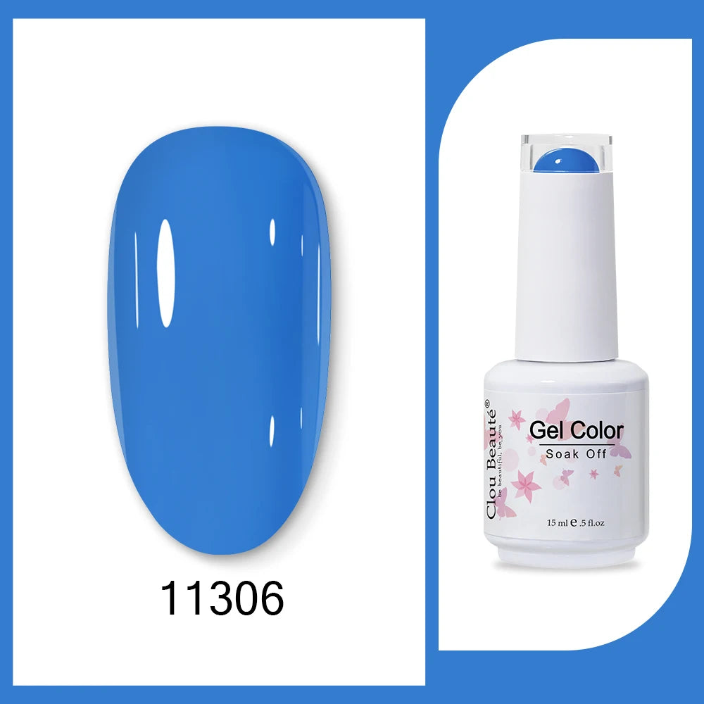 Clou Beaute 15ml Army Green Gel Polish - HEMA and TPO Free