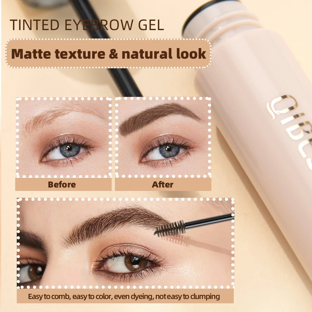 QIBEST 4-Color Waterproof Eyebrow Mascara Gel