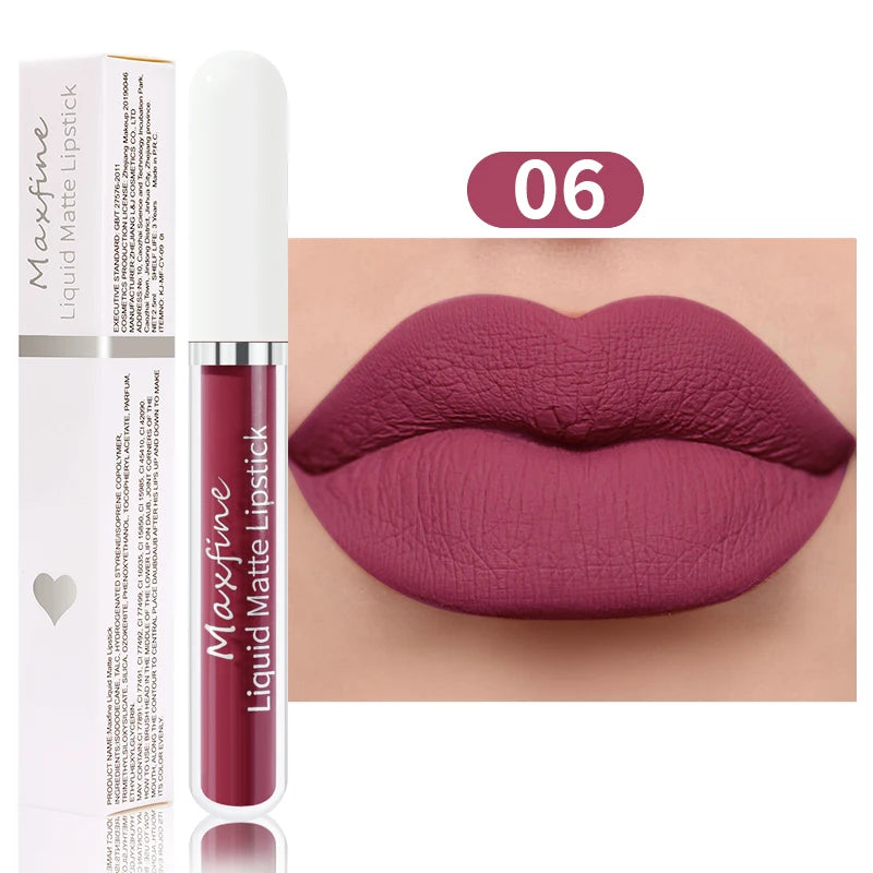 Matte Liquid Lipstick - Waterproof Velvet Lip Glaze