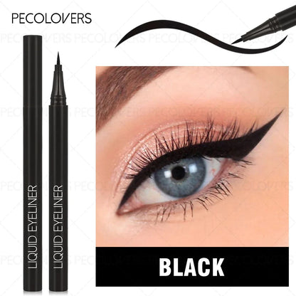 3-Piece Black Liquid Eyeliner Pen Set - High Pigment Eye Makeup