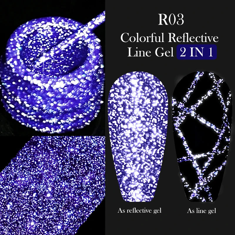 LILYCUTE 5ml Metallic Painting Liner Gel - Gold Silver Nail Art