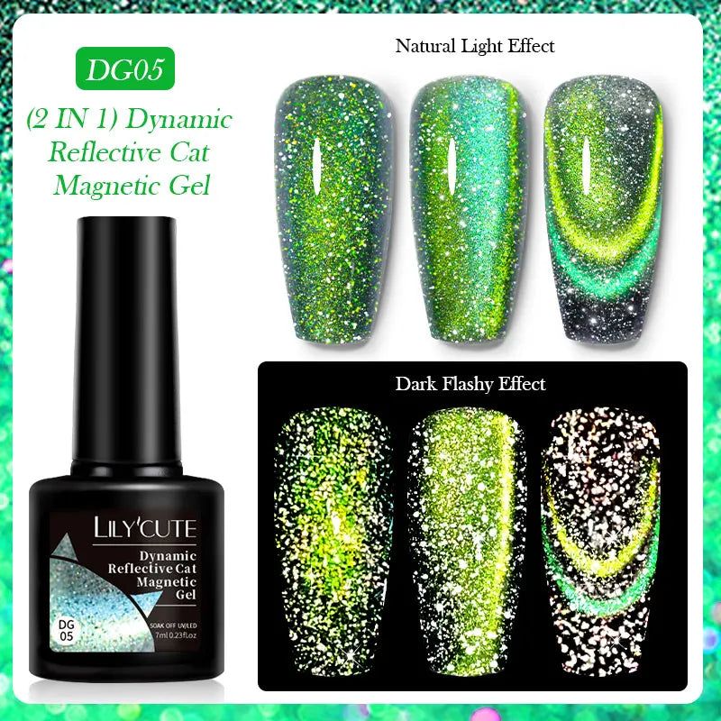 LILYCUTE 7ml 9D Cat Eye Magnetic Gel Polish