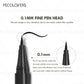 3-Piece Black Liquid Eyeliner Pen Set - High Pigment Eye Makeup