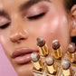 Double-Color Glitter Eyeshadow Stick - Waterproof Metallic Eye Makeup