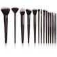 Black Multi-Use Makeup Brush Set - Foundation Blush and Concealer