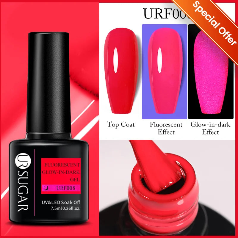 UR SUGAR 7.5ml Reflective Glitter Pink Sequin Gel Polish
