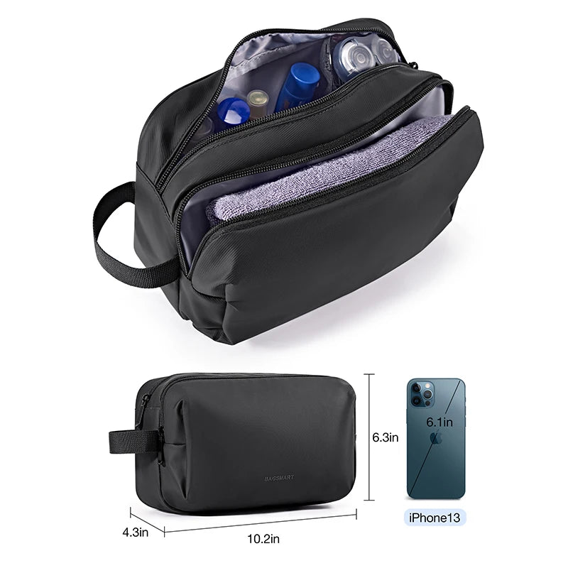 BAGSMART Waterproof Travel Cosmetic Bag - Lightweight Dopp Kit