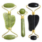 Natural Jade Roller and Gua Sha Set - Face Neck Body Massager